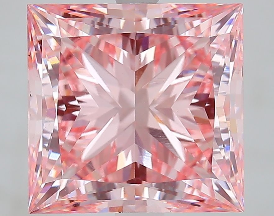 Loose Diamond - PRINCESS 6.0ct Fancy Intense Pink VVS2: Loose Diamond - PRINCESS 6.0ct Fancy Intense Pink VVS2 Source: This is a real non-mined Diamond that has been grown in a lab Shape: PRINCESS Carats: 6.0 Color: Fancy Intense Pink Certification: IGI Vi
