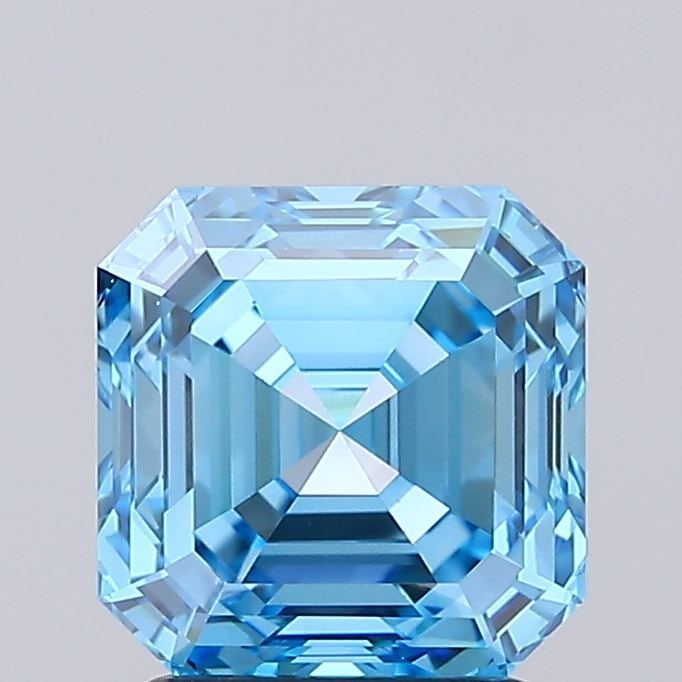 Loose Diamond - ASSCHER 2.25ct Fancy Vivid Blue VS1: Loose Diamond - ASSCHER 2.25ct Fancy Vivid Blue VS1 Source: This is a real non-mined Diamond that has been grown in a lab Shape: ASSCHER Carats: 2.25 Color: Fancy Vivid Blue Certification: IGI Video: