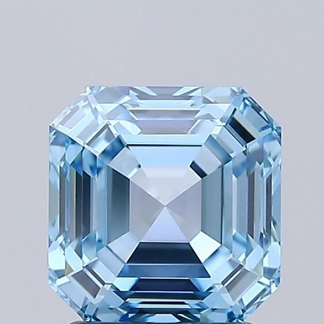 Loose Diamond - ASSCHER 1.77ct Fancy Vivid Blue VVS2: Loose Diamond - ASSCHER 1.77ct Fancy Vivid Blue VVS2 Source: This is a real non-mined Diamond that has been grown in a lab Shape: ASSCHER Carats: 1.77 Color: Fancy Vivid Blue Certification: IGI Video: