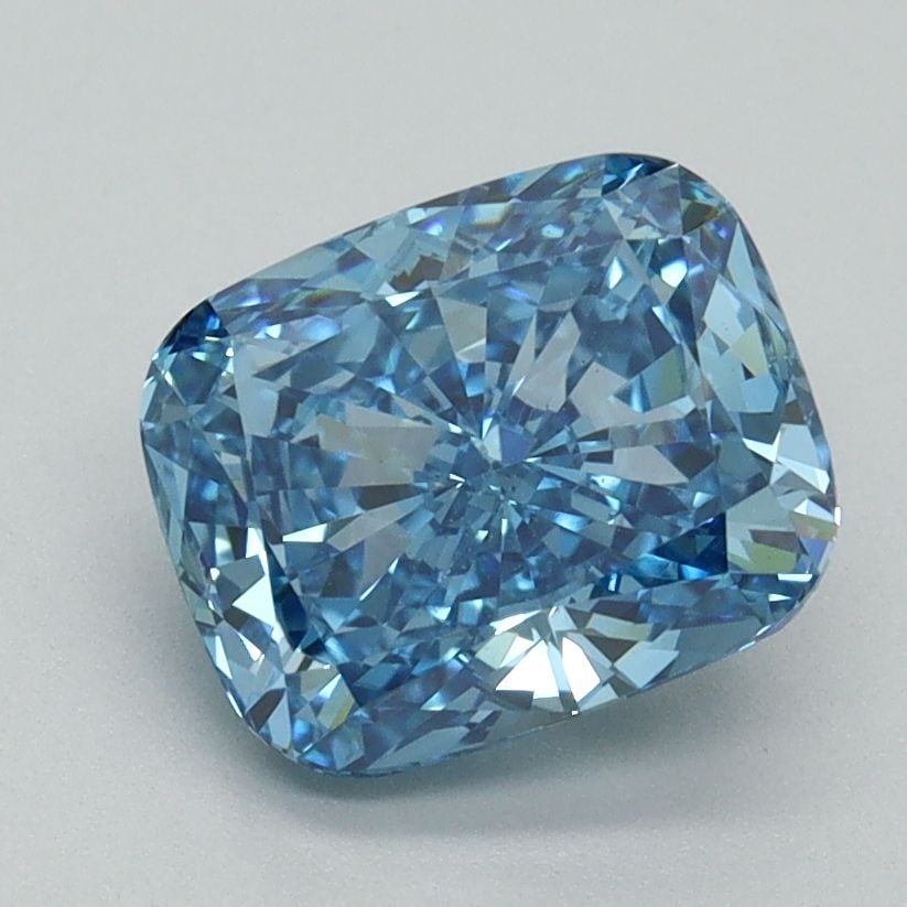 Loose Diamond - CUSHION BRILLIANT 2.01ct Fancy Vivid Blue VS1: Loose Diamond - CUSHION BRILLIANT 2.01ct Fancy Vivid Blue VS1 Source: This is a real non-mined Diamond that has been grown in a lab Shape: CUSHION BRILLIANT Carats: 2.01 Color: Fancy Vivid Blue Certif