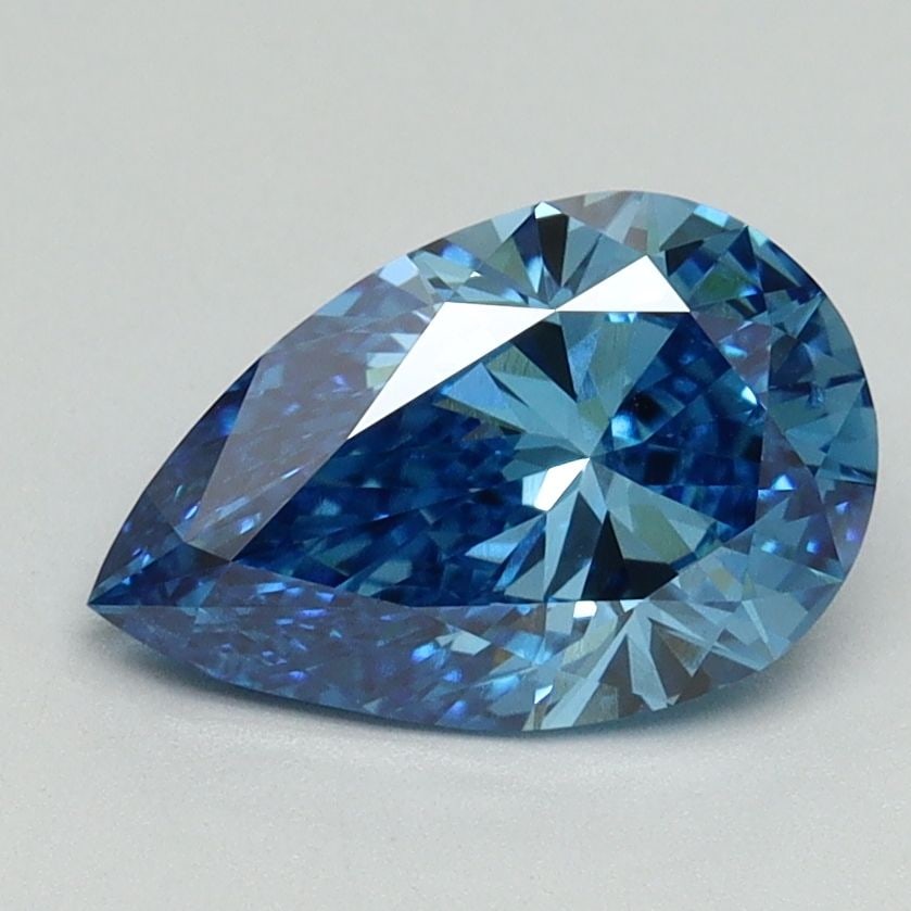 Loose Diamond - PEAR 1.52ct Fancy Vivid Blue VS2: Loose Diamond - PEAR 1.52ct Fancy Vivid Blue VS2 Source: This is a real non-mined Diamond that has been grown in a lab Shape: PEAR Carats: 1.52 Color: Fancy Vivid Blue Certification: IGI Video: