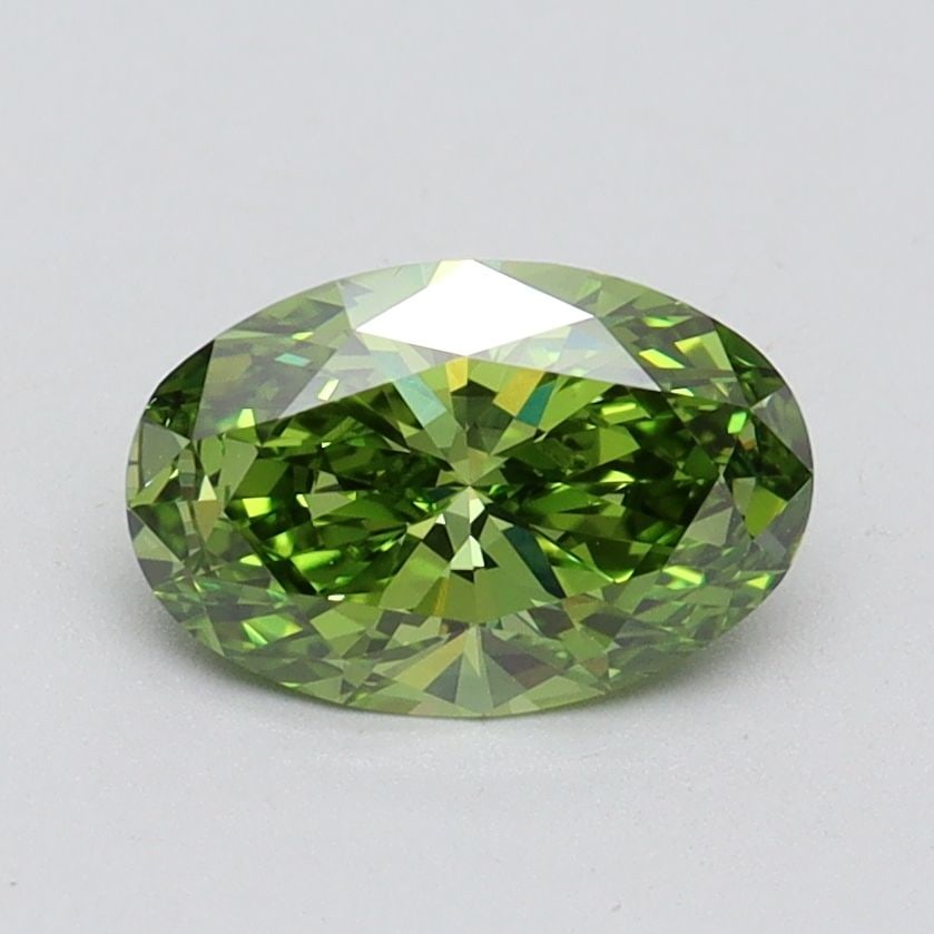 Loose Diamond - OVAL 1.02ct Fancy Vivid Green VS1: Loose Diamond - OVAL 1.02ct Fancy Vivid Green VS1 Source: This is a real non-mined Diamond that has been grown in a lab Shape: OVAL Carats: 1.02 Color: Fancy Vivid Green Certification: IGI Video:
