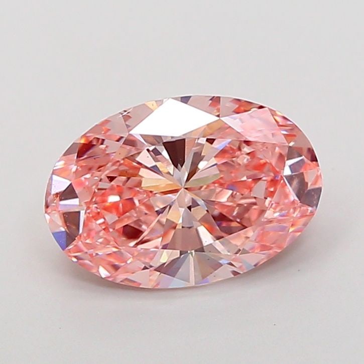 Loose Diamond - OVAL 2.53ct Fancy Vivid Pink VS1: Loose Diamond - OVAL 2.53ct Fancy Vivid Pink VS1 Source: This is a real non-mined Diamond that has been grown in a lab Shape: OVAL Carats: 2.53 Color: Fancy Vivid Pink Certification: IGI Video: