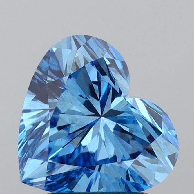 Loose Diamond - HEART 2.03ct Fancy Vivid Blue SI1: Loose Diamond - HEART 2.03ct Fancy Vivid Blue SI1 Source: This is a real non-mined Diamond that has been grown in a lab Shape: HEART Carats: 2.03 Color: Fancy Vivid Blue Certification: IGI Video: