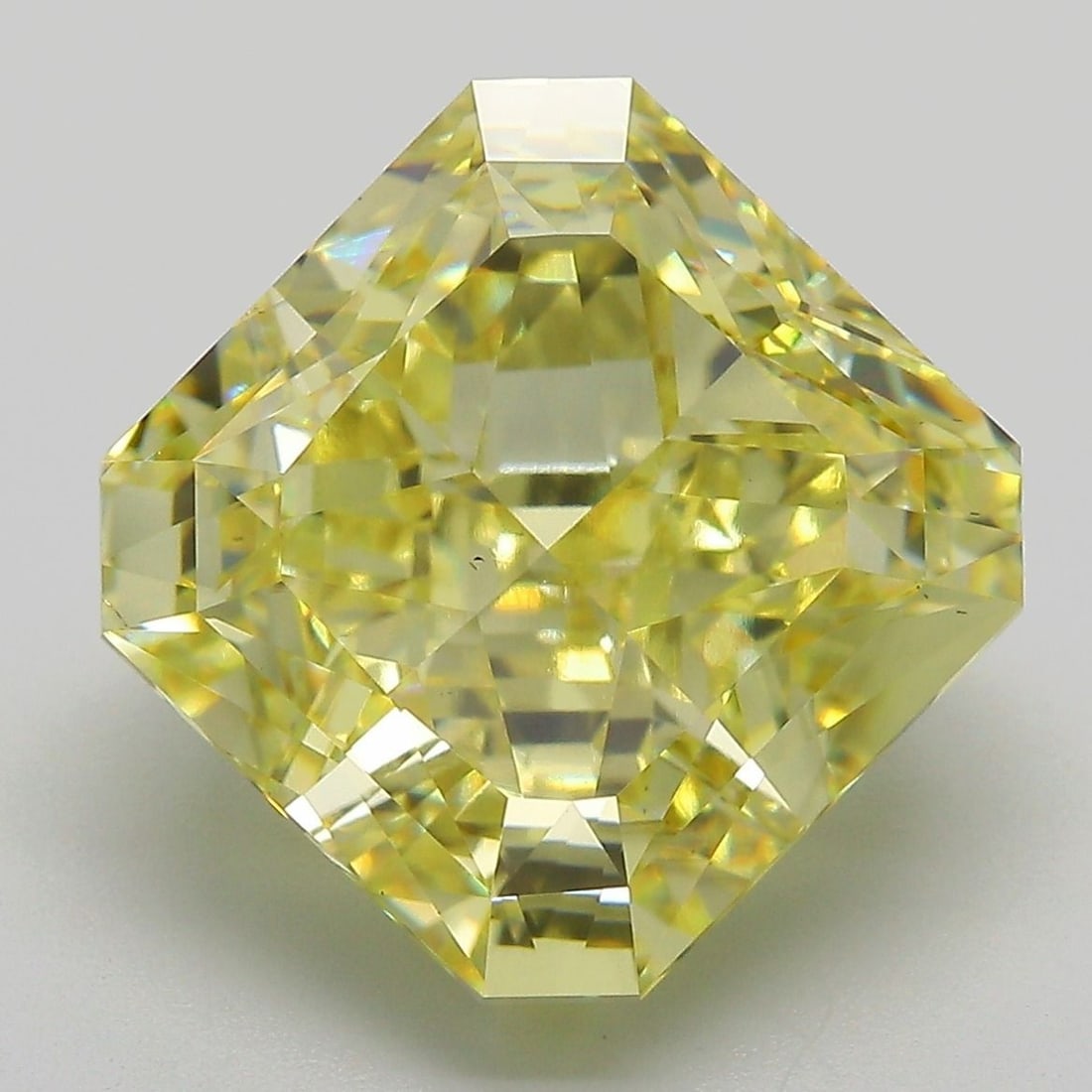 Loose Diamond - SQUARE RADIANT 10.01ct Fancy Intense Yellow VS2: Loose Diamond - SQUARE RADIANT 10.01ct Fancy Intense Yellow VS2 Source: This is a real non-mined Diamond that has been grown in a lab Shape: SQUARE RADIANT Carats: 10.01 Color: Fancy Intense Yellow