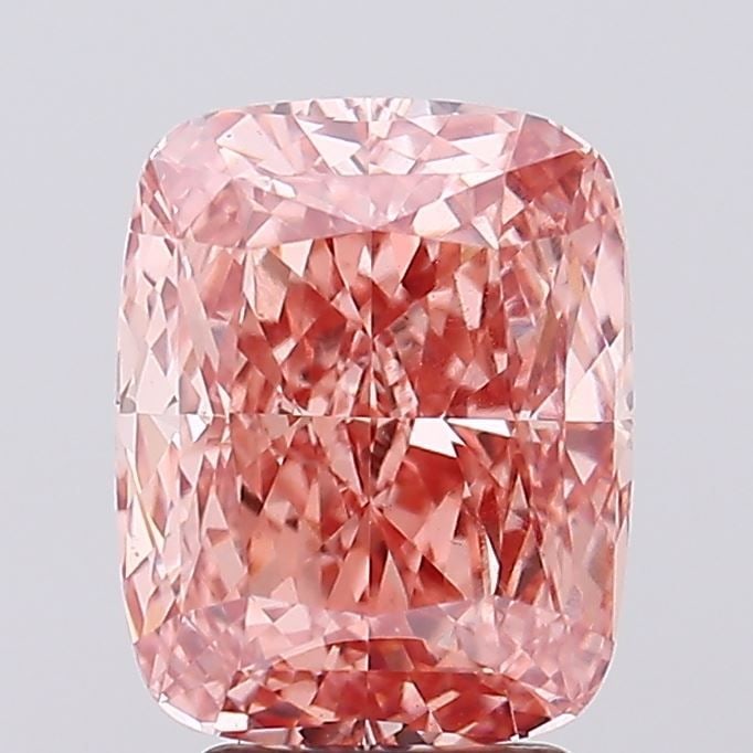 Loose Diamond - CUSHION MODIFIED 4.03ct Fancy Vivid Brownish Pink VS1: Loose Diamond - CUSHION MODIFIED 4.03ct Fancy Vivid Brownish Pink VS1 Source: This is a real non-mined Diamond that has been grown in a lab Shape: CUSHION MODIFIED Carats: 4.03 Color: Fancy Vivid Brow