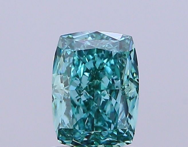 Loose Diamond - CUSHION MODIFIED 1.01ct Fancy Vivid Green VS1: Loose Diamond - CUSHION MODIFIED 1.01ct Fancy Vivid Green VS1 Source: This is a real non-mined Diamond that has been grown in a lab Shape: CUSHION MODIFIED Carats: 1.01 Color: Fancy Vivid Green Certif