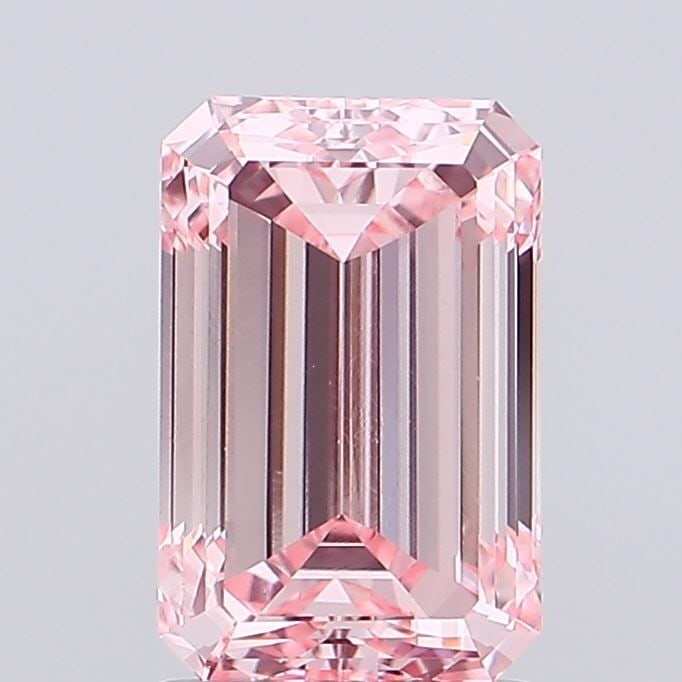 Loose Diamond - EMERALD 1.95ct Fancy Intense Pink VS1: Loose Diamond - EMERALD 1.95ct Fancy Intense Pink VS1 Source: This is a real non-mined Diamond that has been grown in a lab Shape: EMERALD Carats: 1.95 Color: Fancy Intense Pink Certification: IGI Vid