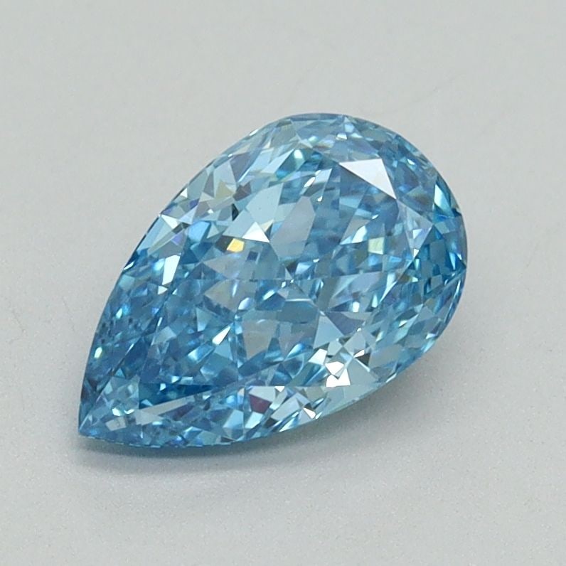 Loose Diamond - PEAR 1.03ct Fancy Vivid Blue VS1: Loose Diamond - PEAR 1.03ct Fancy Vivid Blue VS1 Source: This is a real non-mined Diamond that has been grown in a lab Shape: PEAR Carats: 1.03 Color: Fancy Vivid Blue Certification: IGI Video: