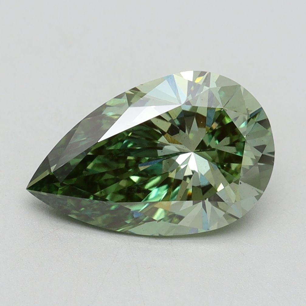 Loose Diamond - PEAR 2.05ct Fancy Vivid Green VS2: Loose Diamond - PEAR 2.05ct Fancy Vivid Green VS2 Source: This is a real non-mined Diamond that has been grown in a lab Shape: PEAR Carats: 2.05 Color: Fancy Vivid Green Certification: IGI Video: