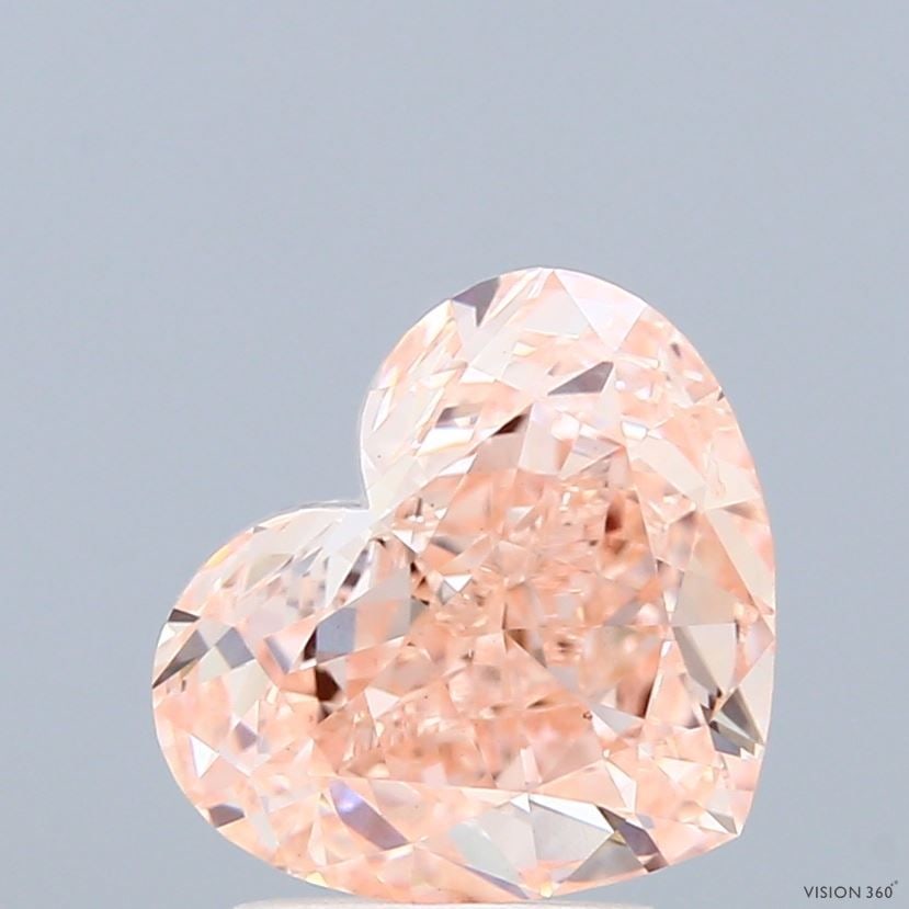 Loose Diamond - HEART 3.07ct Fancy Pink VS1: Loose Diamond - HEART 3.07ct Fancy Pink VS1 Source: This is a real non-mined Diamond that has been grown in a lab Shape: HEART Carats: 3.07 Color: Fancy Pink Certification: IGI Video: