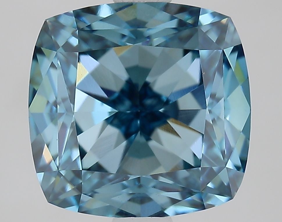 Loose Diamond - CUSHION MODIFIED 3.3ct Fancy Vivid Blue VVS2: Loose Diamond - CUSHION MODIFIED 3.3ct Fancy Vivid Blue VVS2 Source: This is a real non-mined Diamond that has been grown in a lab Shape: CUSHION MODIFIED Carats: 3.3 Color: Fancy Vivid Blue Certifica