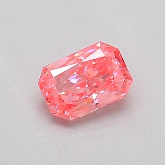 Loose Diamond - RADIANT 0.23ct Fancy Vivid Pink VS2: Loose Diamond - RADIANT 0.23ct Fancy Vivid Pink VS2 Source: This is a real non-mined Diamond that has been grown in a lab Shape: RADIANT Carats: 0.23 Color: Fancy Vivid Pink Certification: IGI PLEASE