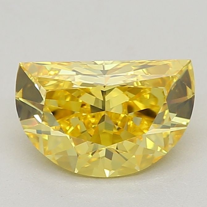 Loose Diamond - HALF MOON 1.23ct Fancy Vivid Yellow VS1: Loose Diamond - HALF MOON 1.23ct Fancy Vivid Yellow VS1 Source: This is a real non-mined Diamond that has been grown in a lab Shape: HALF MOON Carats: 1.23 Color: Fancy Vivid Yellow Certification: IGI