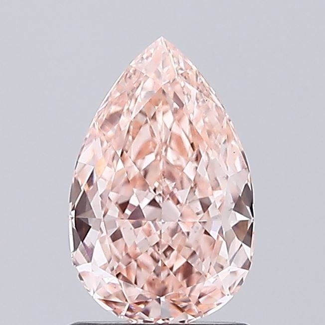 Loose Diamond - PEAR 1.24ct Fancy Pinkish Orange VS1: Loose Diamond - PEAR 1.24ct Fancy Pinkish Orange VS1 Source: This is a real non-mined Diamond that has been grown in a lab Shape: PEAR Carats: 1.24 Color: Fancy Pinkish Orange Certification: IGI Video