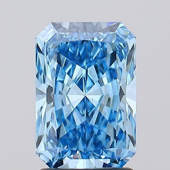 Loose Diamond - RADIANT 2.03ct Fancy Vivid Blue VS2: Loose Diamond - RADIANT 2.03ct Fancy Vivid Blue VS2 Source: This is a real non-mined Diamond that has been grown in a lab Shape: RADIANT Carats: 2.03 Color: Fancy Vivid Blue Certification: IGI Video: