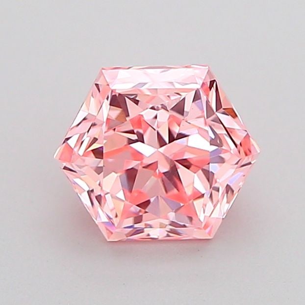 Loose Diamond - HEXAGONAL 1.06ct Fancy Vivid Pink VS1: Loose Diamond - HEXAGONAL 1.06ct Fancy Vivid Pink VS1 Source: This is a real non-mined Diamond that has been grown in a lab Shape: HEXAGONAL Carats: 1.06 Color: Fancy Vivid Pink Certification: IGI Vid