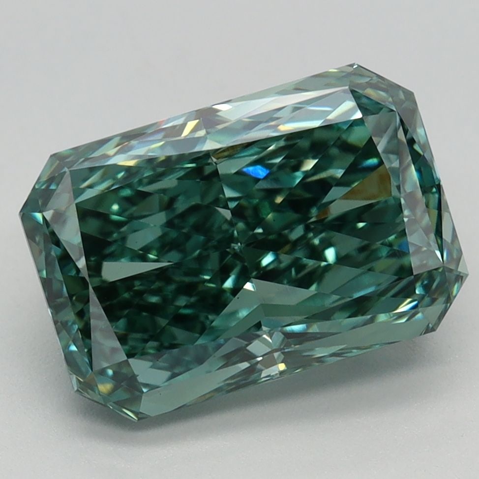 Loose Diamond - RADIANT 3.37ct Fancy Vivid Green VVS2 (1 of 1)