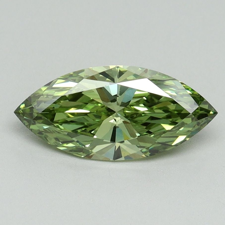 Loose Diamond - MARQUISE 1.02ct Fancy Vivid Green VS1: Loose Diamond - MARQUISE 1.02ct Fancy Vivid Green VS1 Source: This is a real non-mined Diamond that has been grown in a lab Shape: MARQUISE Carats: 1.02 Color: Fancy Vivid Green Certification: IGI Vid
