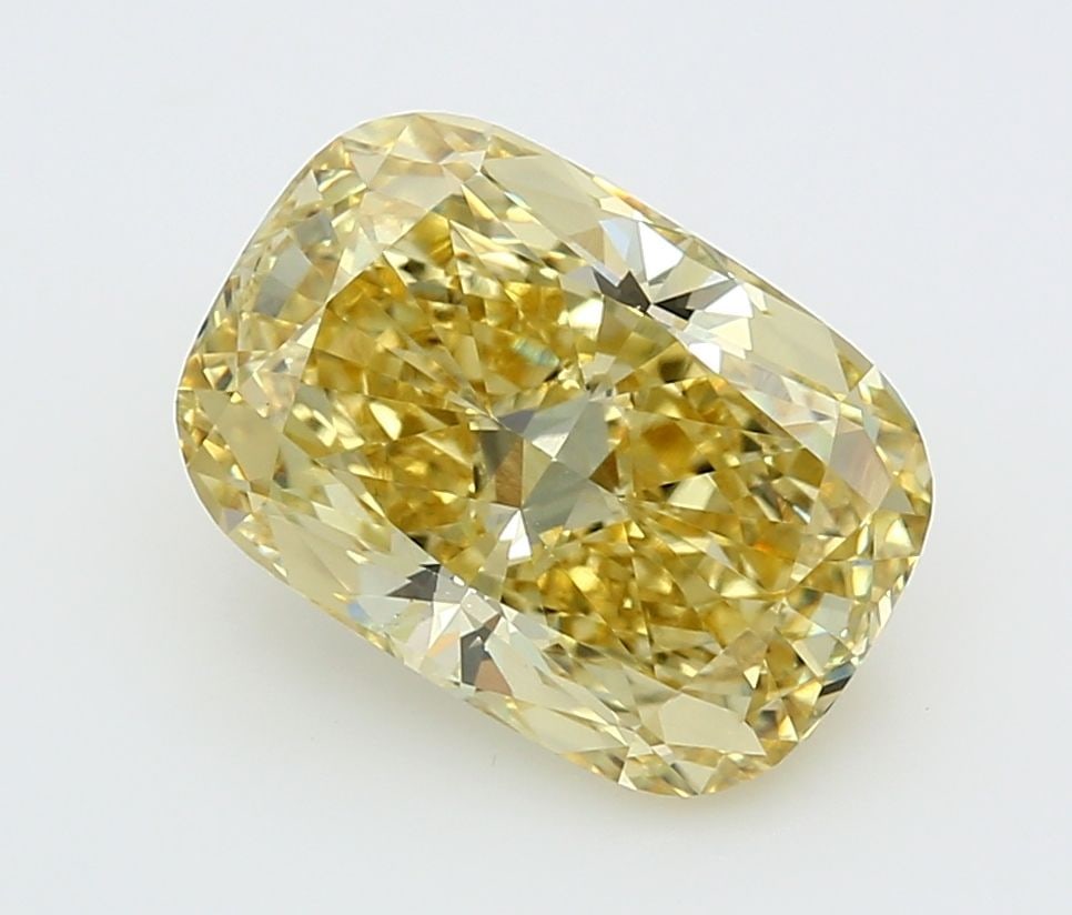 Loose Diamond - CUSHION MODIFIED 5.09ct Fancy Intense Yellow VVS2: Loose Diamond - CUSHION MODIFIED 5.09ct Fancy Intense Yellow VVS2 Source: This is a real non-mined Diamond that has been grown in a lab Shape: CUSHION MODIFIED Carats: 5.09 Color: Fancy Intense Yellow