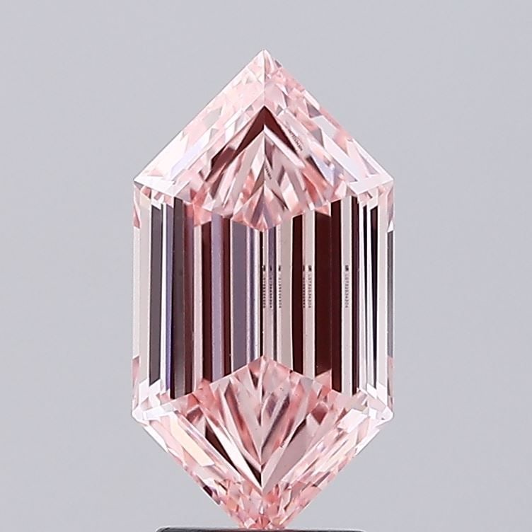 Loose Diamond - HEXAGONAL 3.16ct Fancy Intense Pink VS1: Loose Diamond - HEXAGONAL 3.16ct Fancy Intense Pink VS1 Source: This is a real non-mined Diamond that has been grown in a lab Shape: HEXAGONAL Carats: 3.16 Color: Fancy Intense Pink Certification: IGI