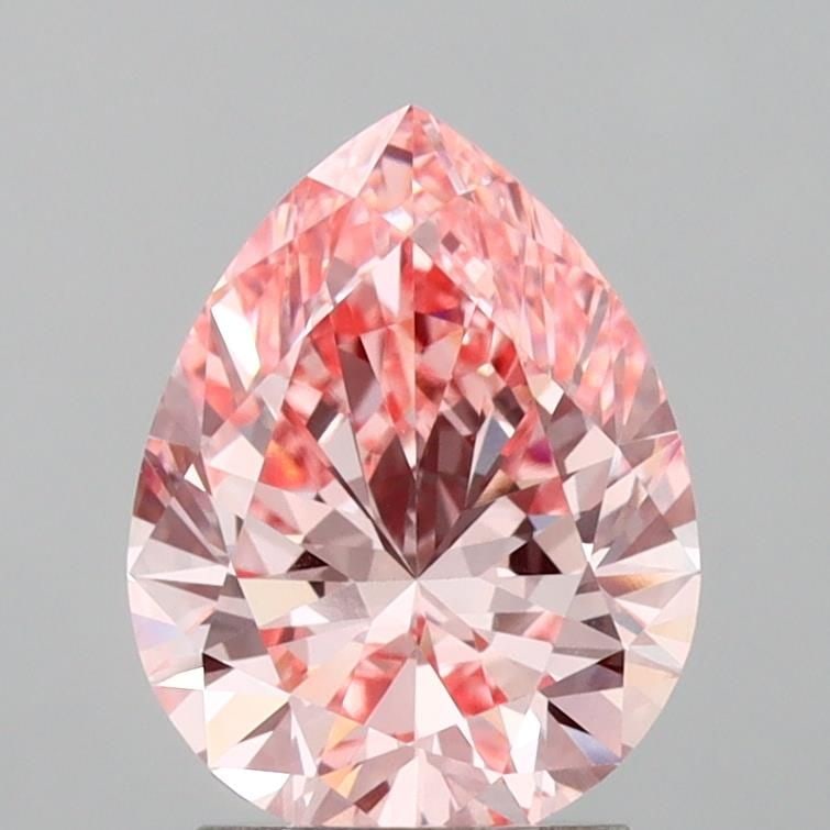 Loose Diamond - PEAR 2.3ct Fancy Vivid Pink VVS2: Loose Diamond - PEAR 2.3ct Fancy Vivid Pink VVS2 Source: This is a real non-mined Diamond that has been grown in a lab Shape: PEAR Carats: 2.3 Color: Fancy Vivid Pink Certification: IGI Video: Video