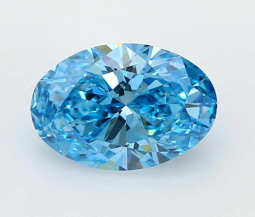 Loose Diamond - OVAL 3.12ct Fancy Vivid Blue VS2: Loose Diamond - OVAL 3.12ct Fancy Vivid Blue VS2 Source: This is a real non-mined Diamond that has been grown in a lab Shape: OVAL Carats: 3.12 Color: Fancy Vivid Blue Certification: IGI Video: