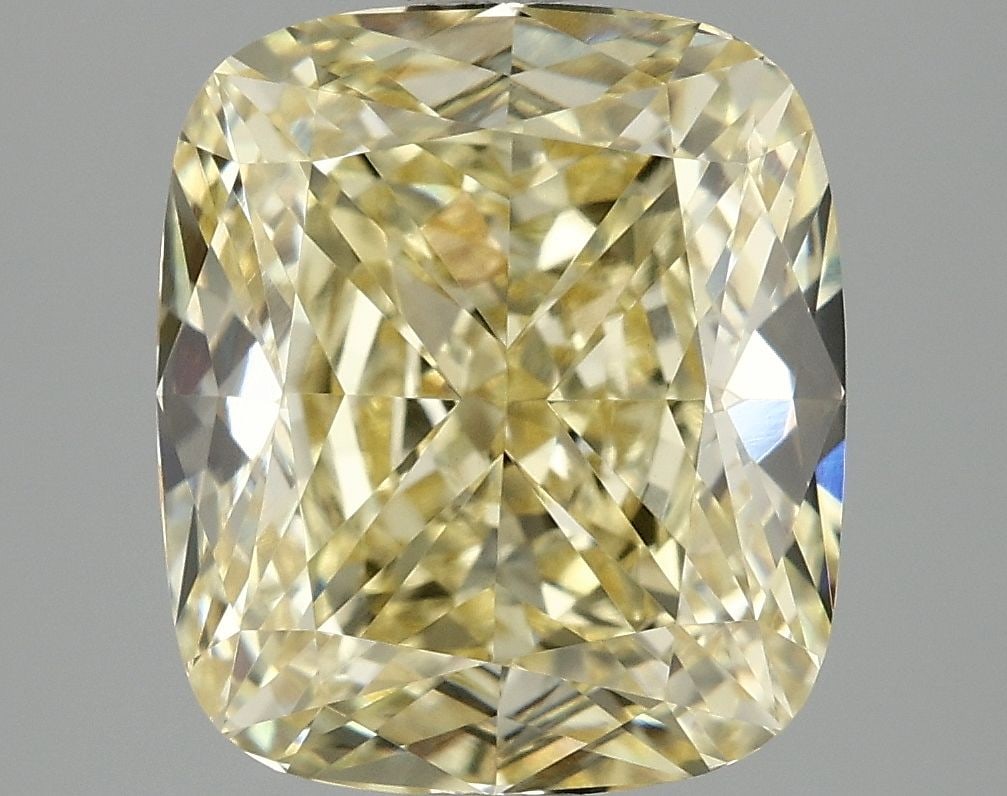Loose Diamond - CUSHION MODIFIED 3.08ct Fancy Vivid Yellow VVS2: Loose Diamond - CUSHION MODIFIED 3.08ct Fancy Vivid Yellow VVS2 Source: This is a real non-mined Diamond that has been grown in a lab Shape: CUSHION MODIFIED Carats: 3.08 Color: Fancy Vivid Yellow Cer