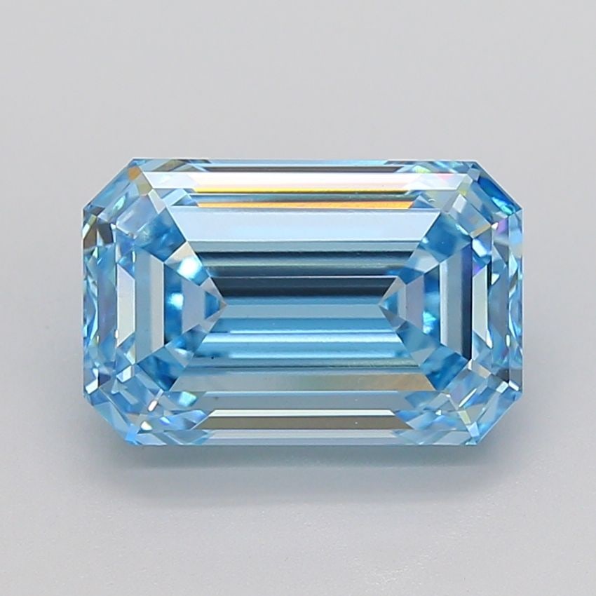 Loose Diamond - EMERALD 6.11ct Fancy Vivid Blue VS1: Loose Diamond - EMERALD 6.11ct Fancy Vivid Blue VS1 Source: This is a real non-mined Diamond that has been grown in a lab Shape: EMERALD Carats: 6.11 Color: Fancy Vivid Blue Certification: IGI Video:
