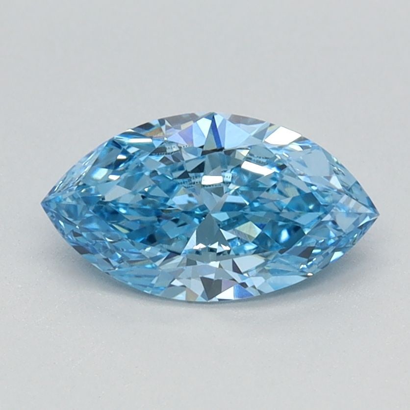 Loose Diamond - MARQUISE 0.7ct Fancy Vivid Blue VS1: Loose Diamond - MARQUISE 0.7ct Fancy Vivid Blue VS1 Source: This is a real non-mined Diamond that has been grown in a lab Shape: MARQUISE Carats: 0.7 Color: Fancy Vivid Blue Certification: IGI Video: