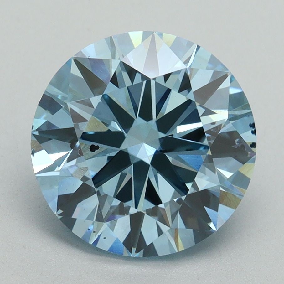 Loose Diamond - ROUND 3.27ct Fancy Vivid Blue SI1: Loose Diamond - ROUND 3.27ct Fancy Vivid Blue SI1 Source: This is a real non-mined Diamond that has been grown in a lab Shape: ROUND Carats: 3.27 Color: Fancy Vivid Blue Certification: IGI Video: