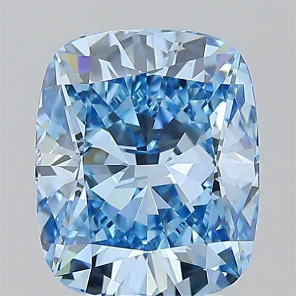 Loose Diamond - CUSHION MODIFIED 2.51ct Fancy Vivid Blue VVS2: Loose Diamond - CUSHION MODIFIED 2.51ct Fancy Vivid Blue VVS2 Source: This is a real non-mined Diamond that has been grown in a lab Shape: CUSHION MODIFIED Carats: 2.51 Color: Fancy Vivid Blue Certifi