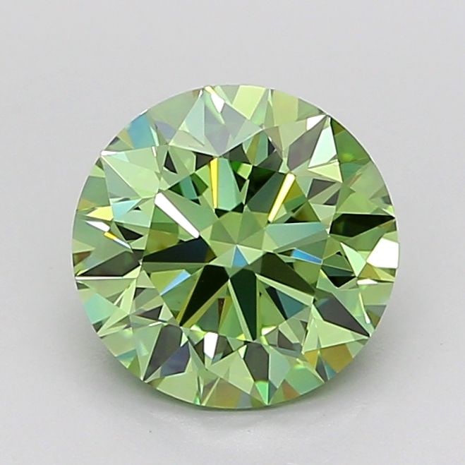 Loose Diamond - ROUND 2.19ct Fancy Vivid Green VVS2: Loose Diamond - ROUND 2.19ct Fancy Vivid Green VVS2 Source: This is a real non-mined Diamond that has been grown in a lab Shape: ROUND Carats: 2.19 Color: Fancy Vivid Green Certification: IGI Video:
