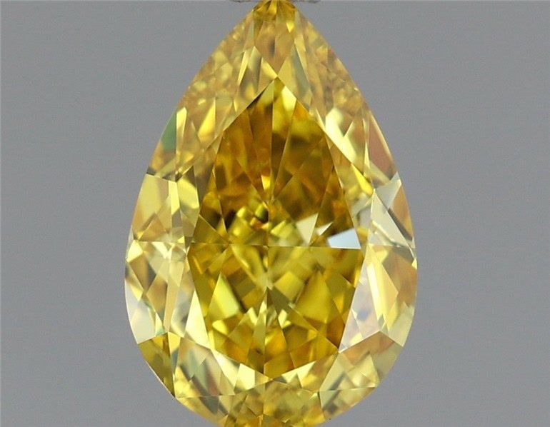 Loose Diamond - PEAR 1.01ct Fancy Vivid Yellow VVS2: Loose Diamond - PEAR 1.01ct Fancy Vivid Yellow VVS2 Source: This is a real non-mined Diamond that has been grown in a lab Shape: PEAR Carats: 1.01 Color: Fancy Vivid Yellow Certification: IGI Video:
