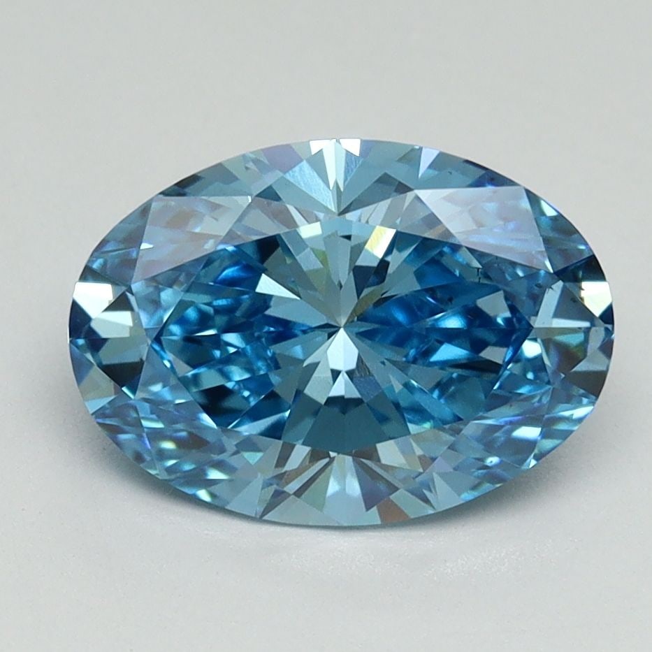 Loose Diamond - OVAL 2.19ct Fancy Vivid Blue VS2: Loose Diamond - OVAL 2.19ct Fancy Vivid Blue VS2 Source: This is a real non-mined Diamond that has been grown in a lab Shape: OVAL Carats: 2.19 Color: Fancy Vivid Blue Certification: IGI Video: