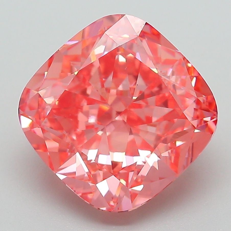 Loose Diamond - CUSHION MODIFIED 5.08ct Fancy Vivid Pink VS1: Loose Diamond - CUSHION MODIFIED 5.08ct Fancy Vivid Pink VS1 Source: This is a real non-mined Diamond that has been grown in a lab Shape: CUSHION MODIFIED Carats: 5.08 Color: Fancy Vivid Pink Certific