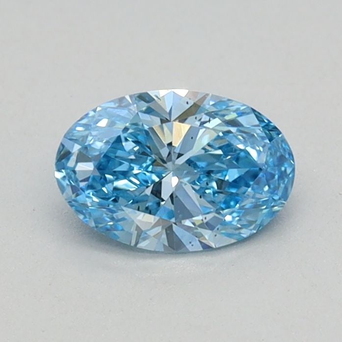 Loose Diamond - OVAL 0.34ct Fancy Vivid Blue SI1: Loose Diamond - OVAL 0.34ct Fancy Vivid Blue SI1 Source: This is a real non-mined Diamond that has been grown in a lab Shape: OVAL Carats: 0.34 Color: Fancy Vivid Blue Certification: IGI Video: