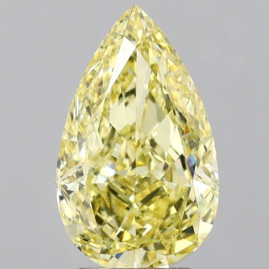 Loose Diamond - PEAR 4.02ct Fancy Intense Yellow VS1: Loose Diamond - PEAR 4.02ct Fancy Intense Yellow VS1 Source: This is a real non-mined Diamond that has been grown in a lab Shape: PEAR Carats: 4.02 Color: Fancy Intense Yellow Certification: IGI Video