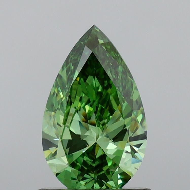 Loose Diamond - PEAR 0.98ct Fancy Vivid Green VS1: Loose Diamond - PEAR 0.98ct Fancy Vivid Green VS1 Source: This is a real non-mined Diamond that has been grown in a lab Shape: PEAR Carats: 0.98 Color: Fancy Vivid Green Certification: IGI Video: