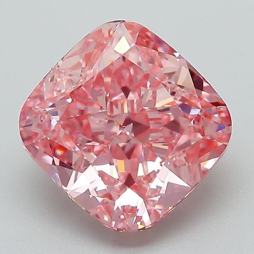 Loose Diamond - CUSHION BRILLIANT 3.57ct Fancy Vivid Pink VVS2: Loose Diamond - CUSHION BRILLIANT 3.57ct Fancy Vivid Pink VVS2 Source: This is a real non-mined Diamond that has been grown in a lab Shape: CUSHION BRILLIANT Carats: 3.57 Color: Fancy Vivid Pink Certi