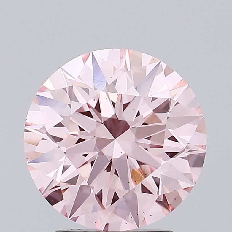 Ideal Loose Diamond - ROUND 2.38ct Fancy Vivid Pink VS2: Ideal Loose Diamond - ROUND 2.38ct Fancy Vivid Pink VS2 Source: This is a real non-mined Diamond that has been grown in a lab Shape: ROUND Carats: 2.38 Color: Fancy Vivid Pink Certification: IGI Video