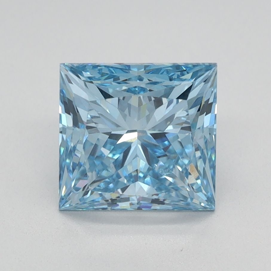 Loose Diamond - PRINCESS 1.64ct Fancy Vivid Blue VS1: Loose Diamond - PRINCESS 1.64ct Fancy Vivid Blue VS1 Source: This is a real non-mined Diamond that has been grown in a lab Shape: PRINCESS Carats: 1.64 Color: Fancy Vivid Blue Certification: IGI Video