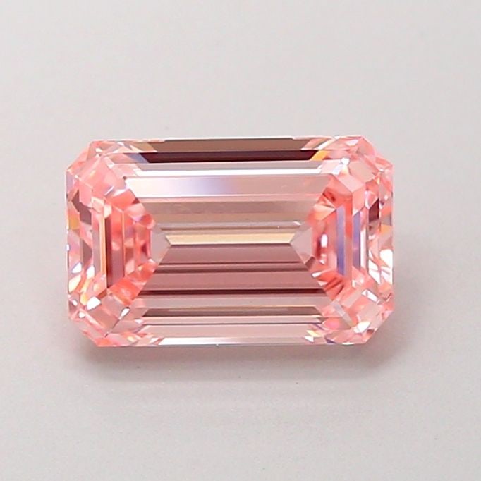 Loose Diamond - EMERALD 1.35ct Fancy Intense Pink VVS2: Loose Diamond - EMERALD 1.35ct Fancy Intense Pink VVS2 Source: This is a real non-mined Diamond that has been grown in a lab Shape: EMERALD Carats: 1.35 Color: Fancy Intense Pink Certification: IGI Vi