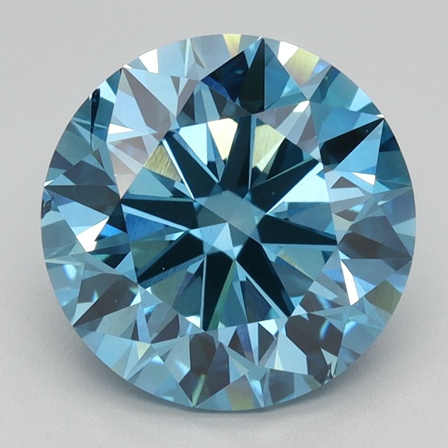 Ideal Loose Diamond - ROUND 3.01ct Fancy Vivid Blue SI1: Ideal Loose Diamond - ROUND 3.01ct Fancy Vivid Blue SI1 Source: This is a real non-mined Diamond that has been grown in a lab Shape: ROUND Carats: 3.01 Color: Fancy Vivid Blue Certification: IGI Video