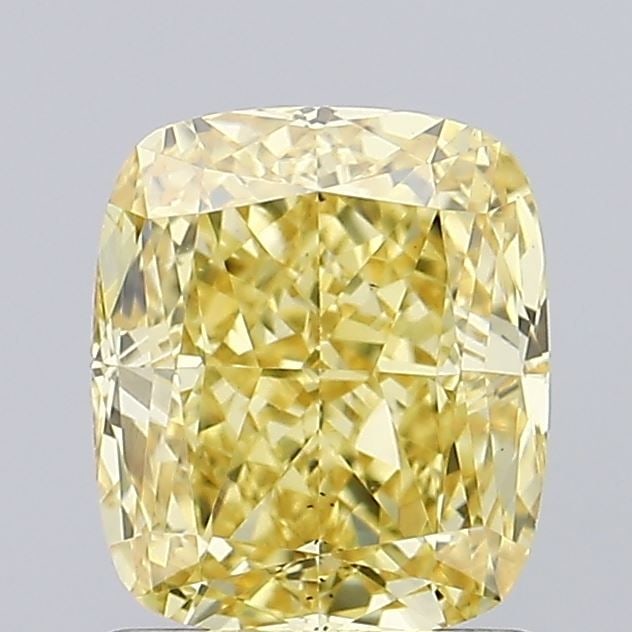 Loose Diamond - CUSHION MODIFIED 1.44ct Fancy Vivid Yellow VS2: Loose Diamond - CUSHION MODIFIED 1.44ct Fancy Vivid Yellow VS2 Source: This is a real non-mined Diamond that has been grown in a lab Shape: CUSHION MODIFIED Carats: 1.44 Color: Fancy Vivid Yellow Cert