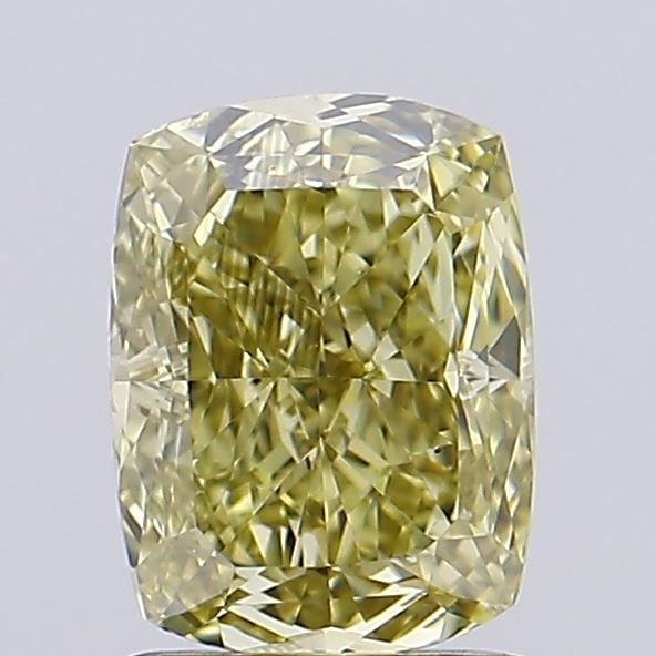 Loose Diamond - CUSHION MODIFIED 1.53ct Fancy Gray Yellow VS2: Loose Diamond - CUSHION MODIFIED 1.53ct Fancy Gray Yellow VS2 Source: This is a real non-mined Diamond that has been grown in a lab Shape: CUSHION MODIFIED Carats: 1.53 Color: Fancy Gray Yellow Certif