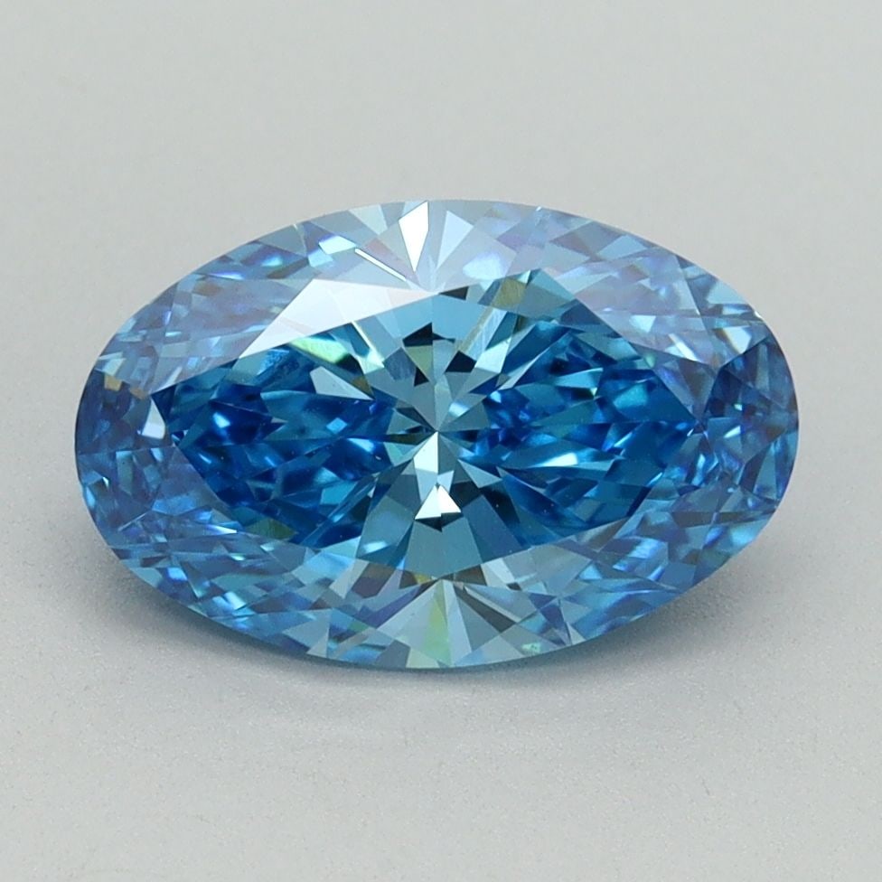 Loose Diamond - OVAL 2.06ct Fancy Vivid Blue VVS2: Loose Diamond - OVAL 2.06ct Fancy Vivid Blue VVS2 Source: This is a real non-mined Diamond that has been grown in a lab Shape: OVAL Carats: 2.06 Color: Fancy Vivid Blue Certification: IGI Video: