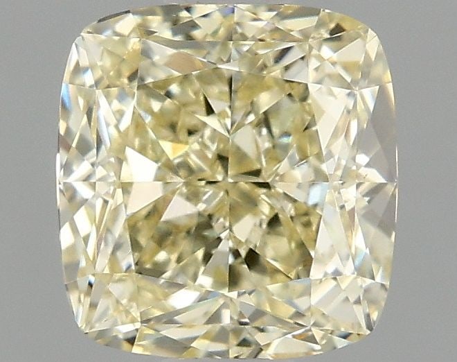 Loose Diamond - CUSHION MODIFIED 1.09ct Fancy Light Yellow VS1: Loose Diamond - CUSHION MODIFIED 1.09ct Fancy Light Yellow VS1 Source: This is a real non-mined Diamond that has been grown in a lab Shape: CUSHION MODIFIED Carats: 1.09 Color: Fancy Light Yellow Cert