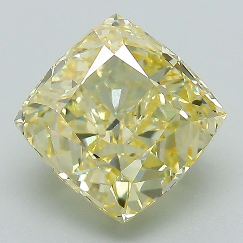 Loose Diamond - CUSHION MODIFIED 3.04ct Fancy Intense Yellow VS1: Loose Diamond - CUSHION MODIFIED 3.04ct Fancy Intense Yellow VS1 Source: This is a real non-mined Diamond that has been grown in a lab Shape: CUSHION MODIFIED Carats: 3.04 Color: Fancy Intense Yellow