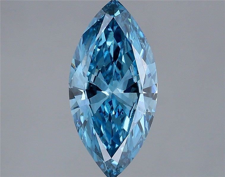 Loose Diamond - MARQUISE 1.36ct Fancy Vivid Blue VS1: Loose Diamond - MARQUISE 1.36ct Fancy Vivid Blue VS1 Source: This is a real non-mined Diamond that has been grown in a lab Shape: MARQUISE Carats: 1.36 Color: Fancy Vivid Blue Certification: IGI Video